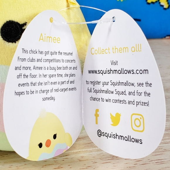 Squishmallow Aimee the Chick in Easter Egg 4.5" UltraSoft Stuffed Plush Toy NWT - Picture 11 of 12